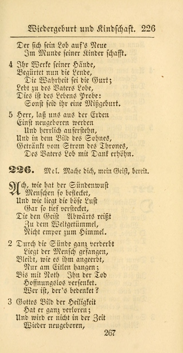 Evangelisches Gesangbuch: oder eine sammlung geistreicher lieder zum gebrauch der Evangelischen Gemeinschaft und aller heilsuchenden seelen page 267