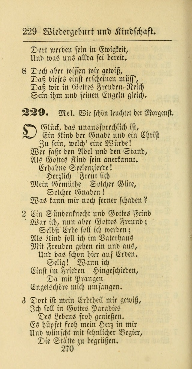 Evangelisches Gesangbuch: oder eine sammlung geistreicher lieder zum gebrauch der Evangelischen Gemeinschaft und aller heilsuchenden seelen page 270