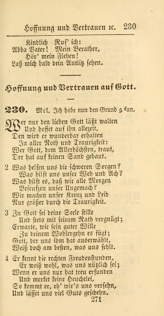 Evangelisches Gesangbuch: oder eine sammlung geistreicher lieder zum gebrauch der Evangelischen Gemeinschaft und aller heilsuchenden seelen page 271