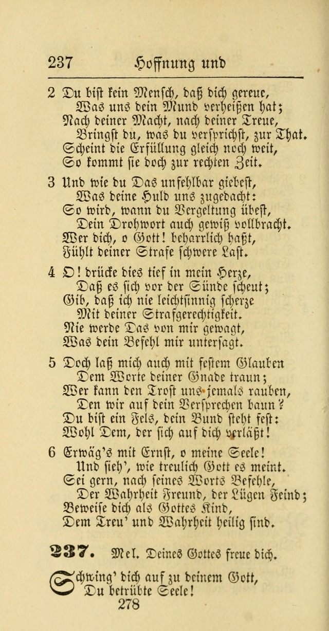 Evangelisches Gesangbuch: oder eine sammlung geistreicher lieder zum gebrauch der Evangelischen Gemeinschaft und aller heilsuchenden seelen page 278