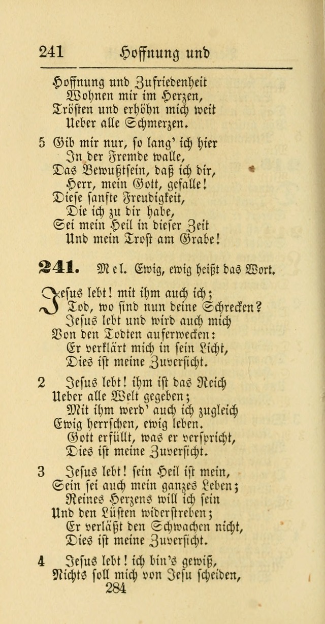 Evangelisches Gesangbuch: oder eine sammlung geistreicher lieder zum gebrauch der Evangelischen Gemeinschaft und aller heilsuchenden seelen page 284