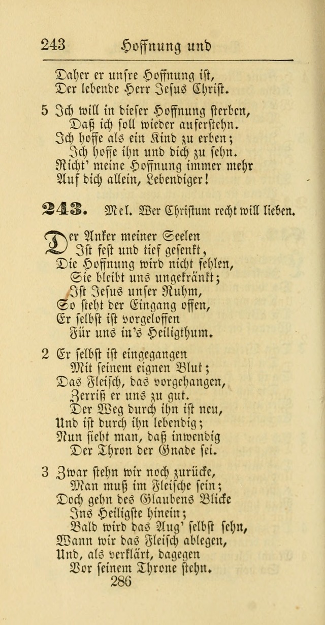 Evangelisches Gesangbuch: oder eine sammlung geistreicher lieder zum gebrauch der Evangelischen Gemeinschaft und aller heilsuchenden seelen page 286