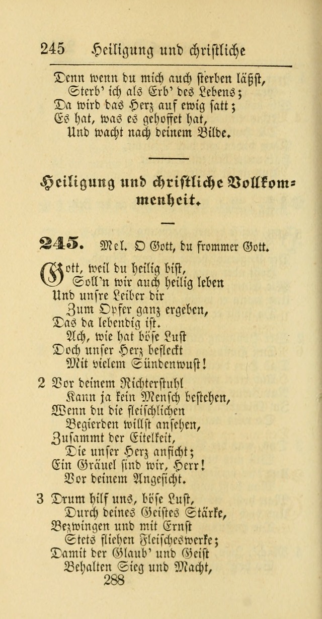 Evangelisches Gesangbuch: oder eine sammlung geistreicher lieder zum gebrauch der Evangelischen Gemeinschaft und aller heilsuchenden seelen page 288