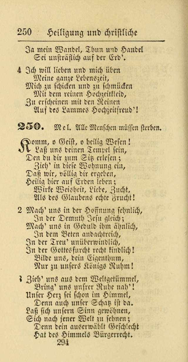 Evangelisches Gesangbuch: oder eine sammlung geistreicher lieder zum gebrauch der Evangelischen Gemeinschaft und aller heilsuchenden seelen page 294