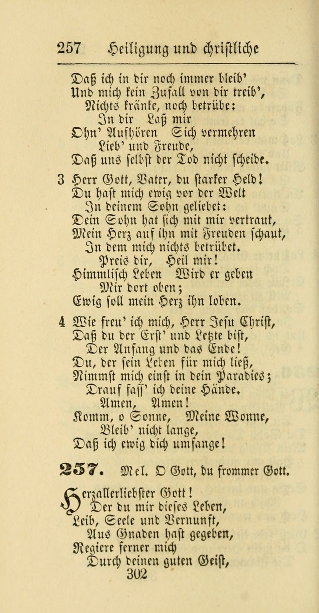 Evangelisches Gesangbuch: oder eine sammlung geistreicher lieder zum gebrauch der Evangelischen Gemeinschaft und aller heilsuchenden seelen page 302