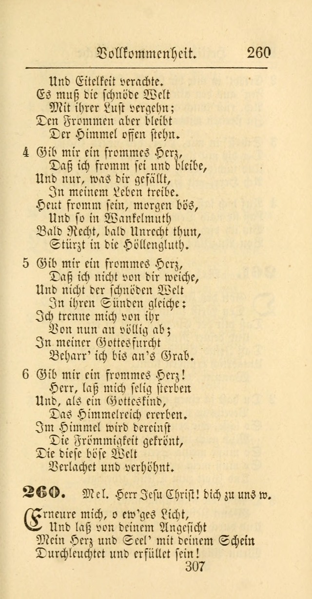 Evangelisches Gesangbuch: oder eine sammlung geistreicher lieder zum gebrauch der Evangelischen Gemeinschaft und aller heilsuchenden seelen page 307