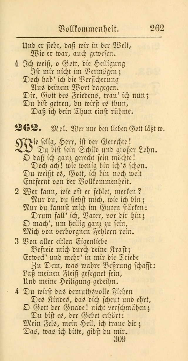 Evangelisches Gesangbuch: oder eine sammlung geistreicher lieder zum gebrauch der Evangelischen Gemeinschaft und aller heilsuchenden seelen page 309