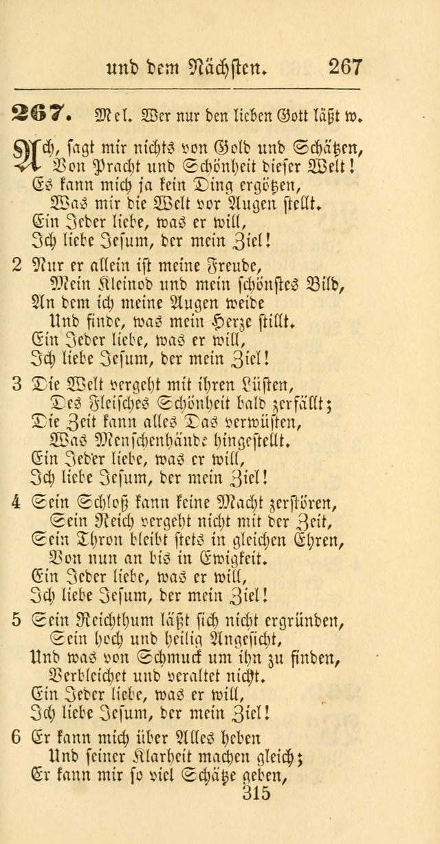 Evangelisches Gesangbuch: oder eine sammlung geistreicher lieder zum gebrauch der Evangelischen Gemeinschaft und aller heilsuchenden seelen page 315