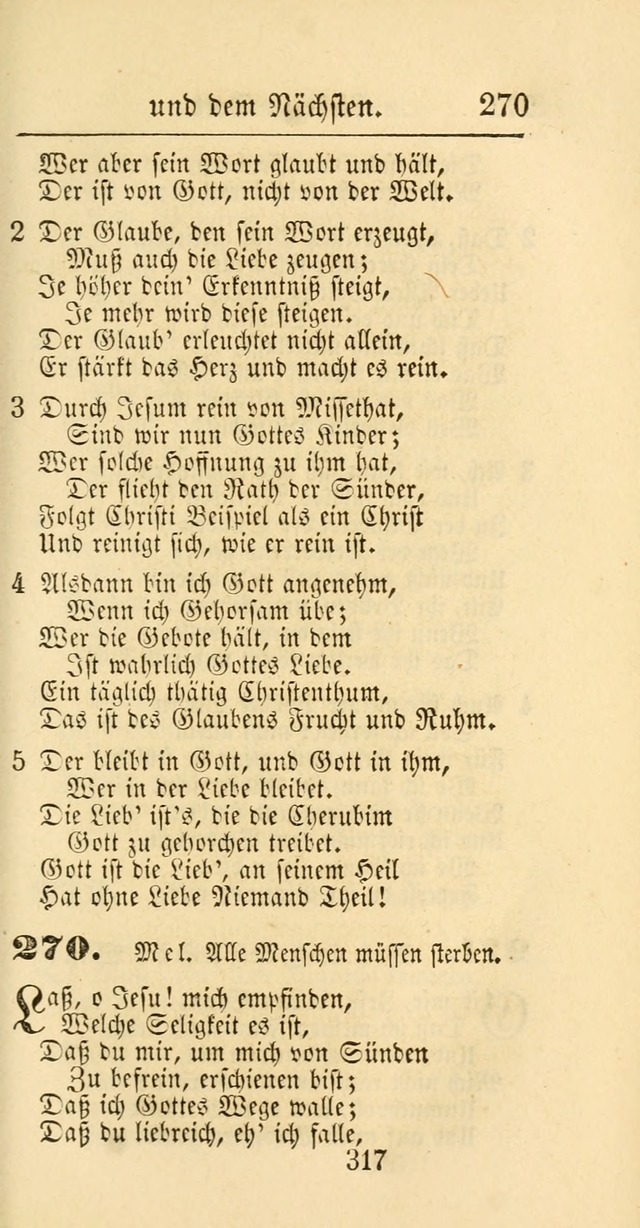 Evangelisches Gesangbuch: oder eine sammlung geistreicher lieder zum gebrauch der Evangelischen Gemeinschaft und aller heilsuchenden seelen page 317