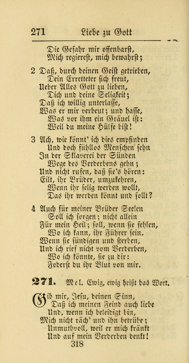 Evangelisches Gesangbuch: oder eine sammlung geistreicher lieder zum gebrauch der Evangelischen Gemeinschaft und aller heilsuchenden seelen page 318