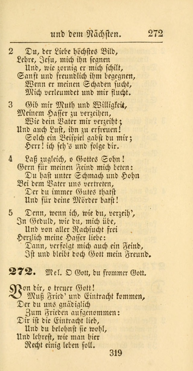 Evangelisches Gesangbuch: oder eine sammlung geistreicher lieder zum gebrauch der Evangelischen Gemeinschaft und aller heilsuchenden seelen page 319