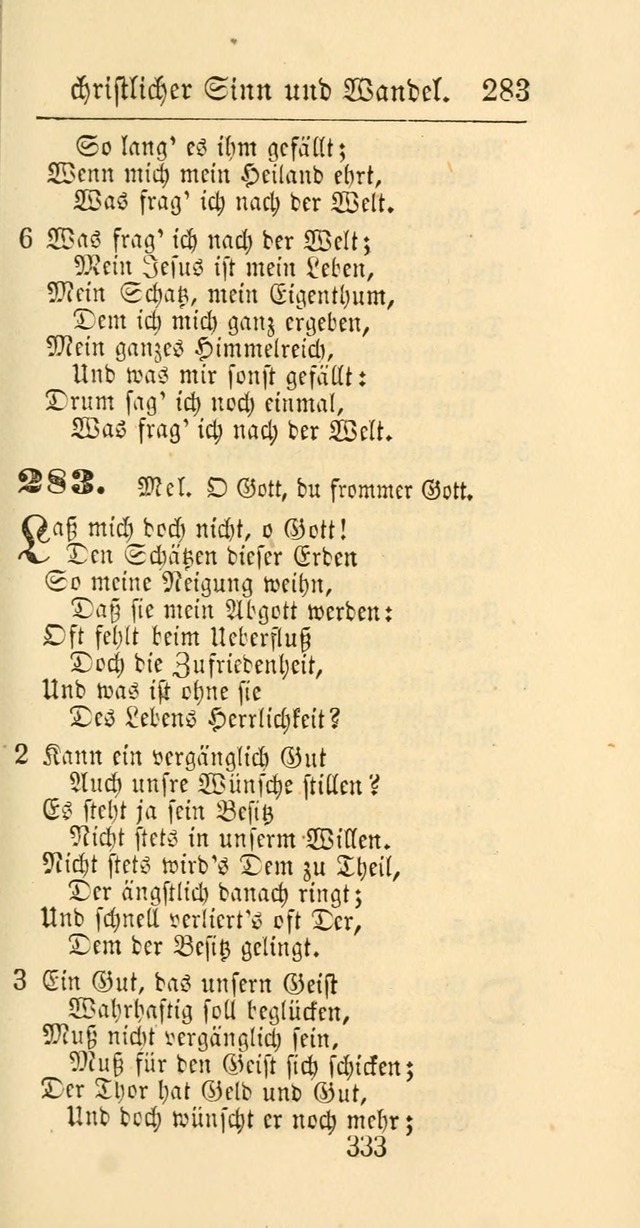 Evangelisches Gesangbuch: oder eine sammlung geistreicher lieder zum gebrauch der Evangelischen Gemeinschaft und aller heilsuchenden seelen page 333