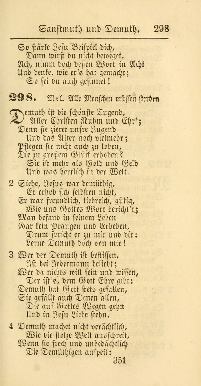 Evangelisches Gesangbuch: oder eine sammlung geistreicher lieder zum gebrauch der Evangelischen Gemeinschaft und aller heilsuchenden seelen page 351