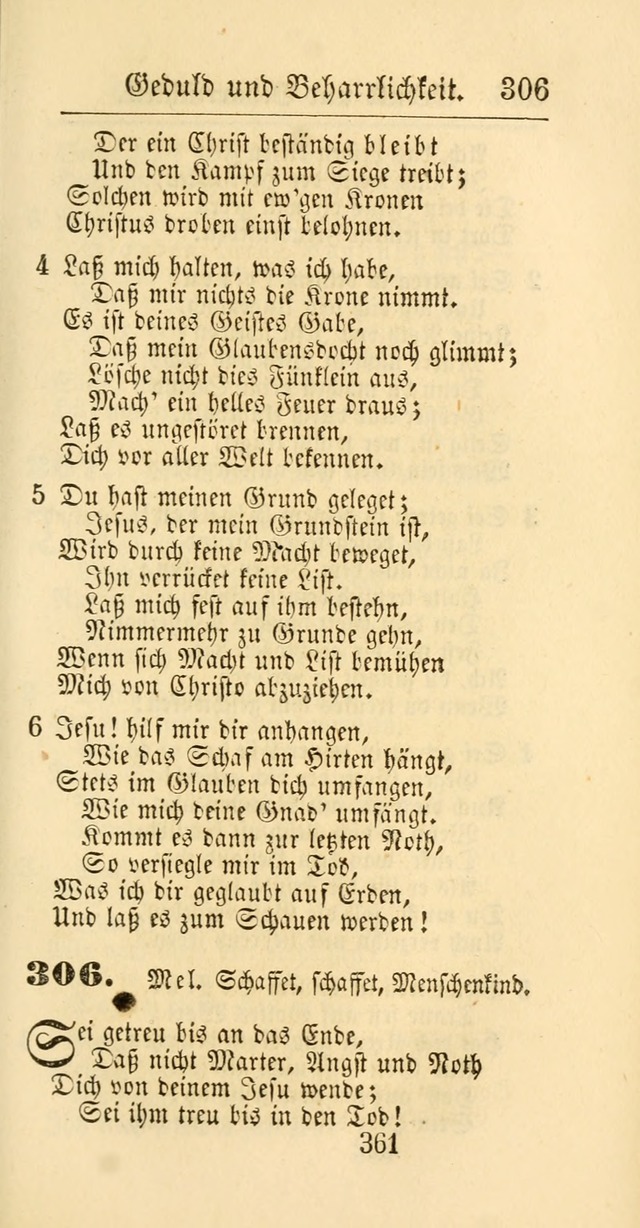 Evangelisches Gesangbuch: oder eine sammlung geistreicher lieder zum gebrauch der Evangelischen Gemeinschaft und aller heilsuchenden seelen page 361