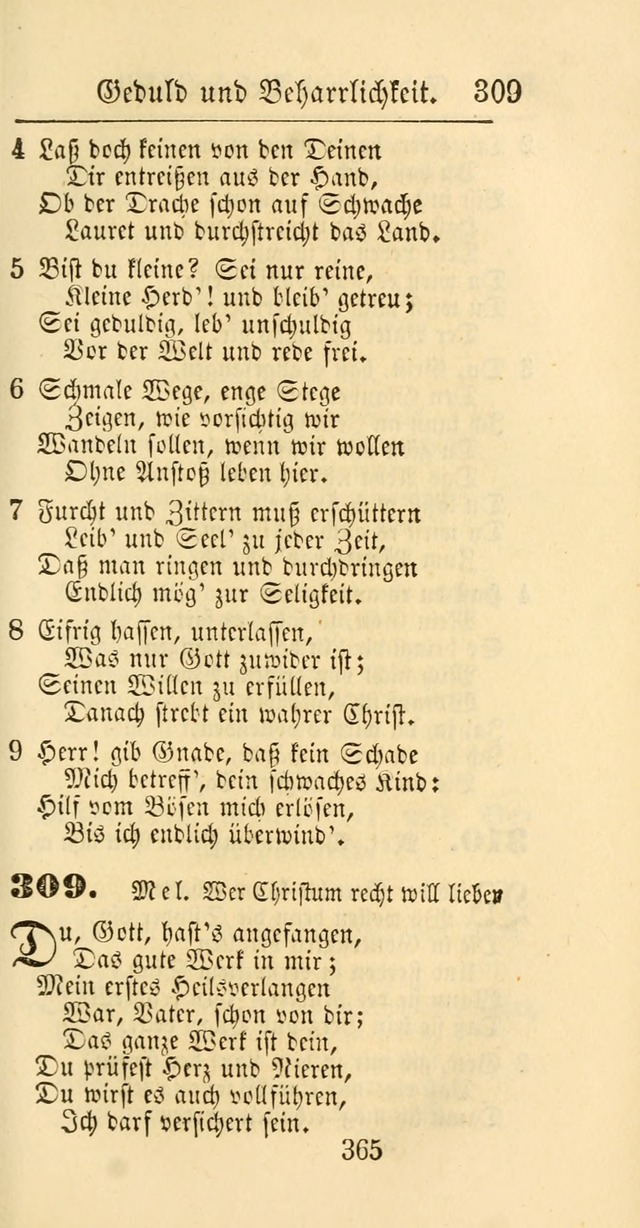 Evangelisches Gesangbuch: oder eine sammlung geistreicher lieder zum gebrauch der Evangelischen Gemeinschaft und aller heilsuchenden seelen page 365