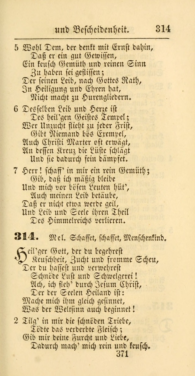 Evangelisches Gesangbuch: oder eine sammlung geistreicher lieder zum gebrauch der Evangelischen Gemeinschaft und aller heilsuchenden seelen page 371