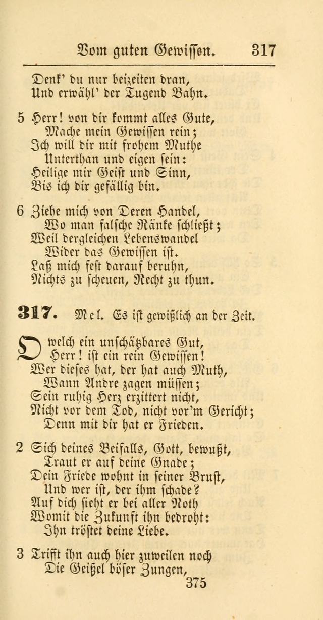 Evangelisches Gesangbuch: oder eine sammlung geistreicher lieder zum gebrauch der Evangelischen Gemeinschaft und aller heilsuchenden seelen page 375