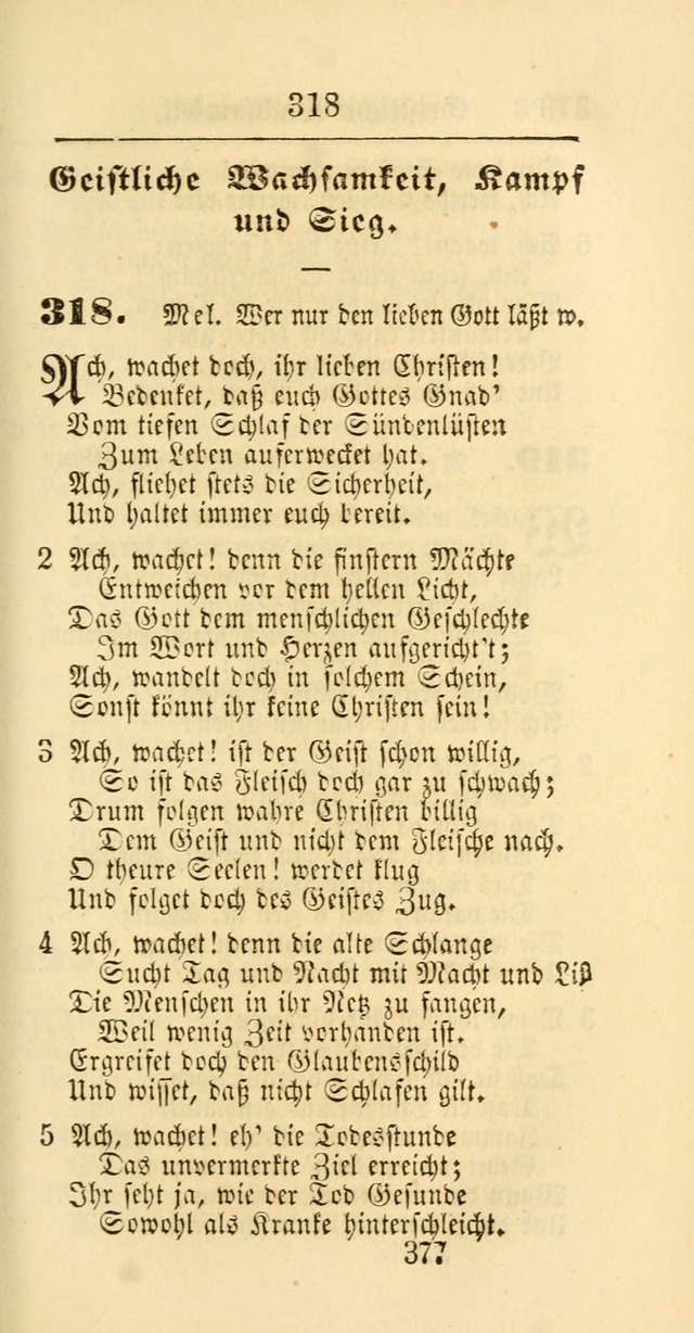 Evangelisches Gesangbuch: oder eine sammlung geistreicher lieder zum gebrauch der Evangelischen Gemeinschaft und aller heilsuchenden seelen page 377