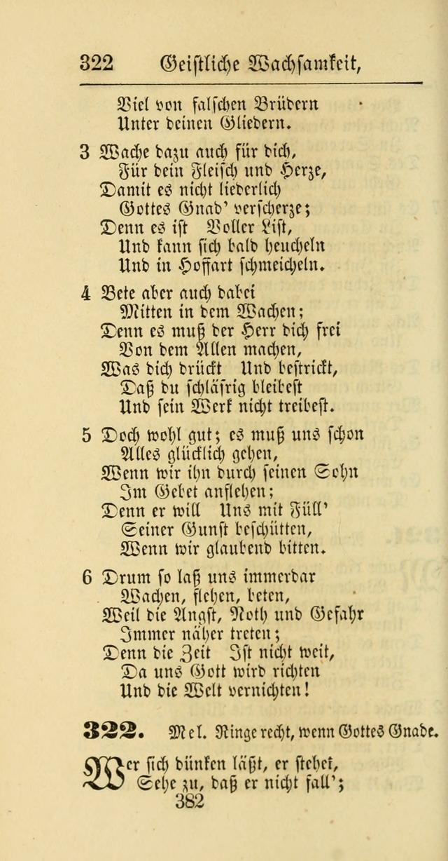 Evangelisches Gesangbuch: oder eine sammlung geistreicher lieder zum gebrauch der Evangelischen Gemeinschaft und aller heilsuchenden seelen page 382