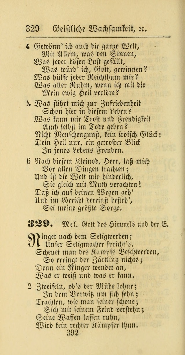 Evangelisches Gesangbuch: oder eine sammlung geistreicher lieder zum gebrauch der Evangelischen Gemeinschaft und aller heilsuchenden seelen page 392