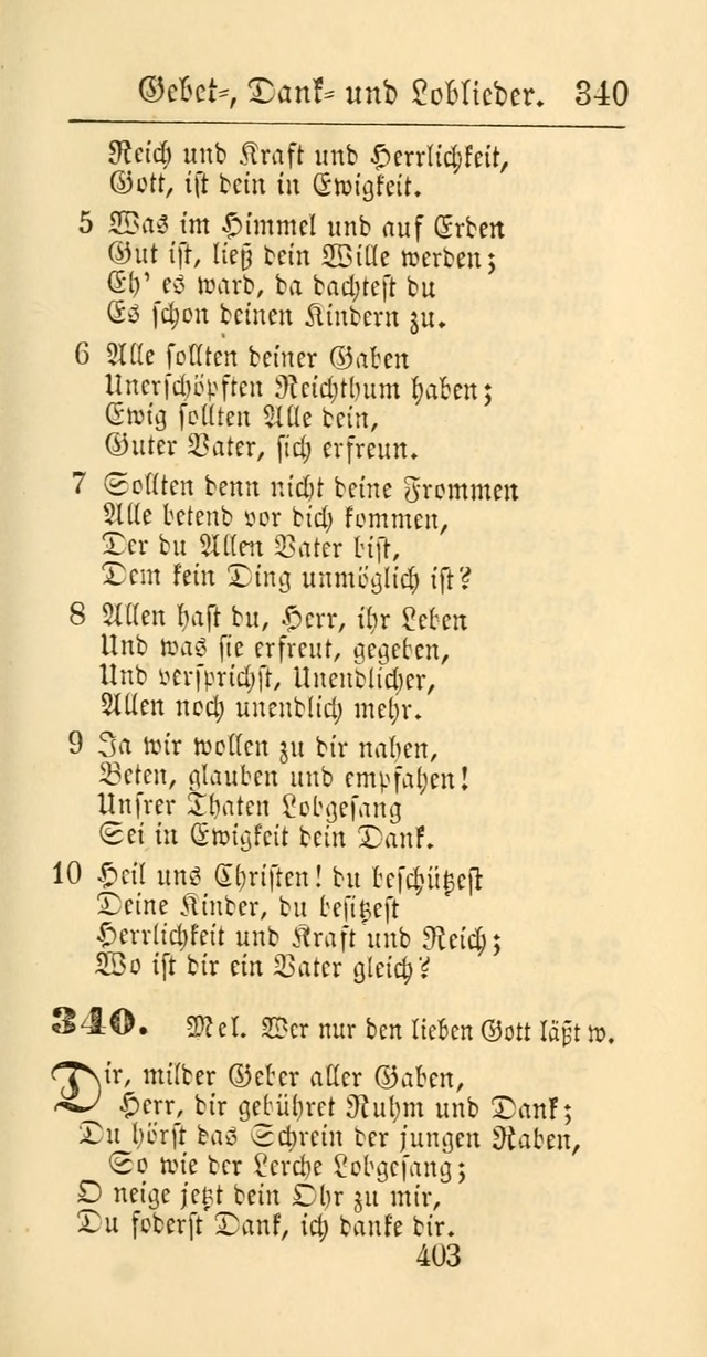 Evangelisches Gesangbuch: oder eine sammlung geistreicher lieder zum gebrauch der Evangelischen Gemeinschaft und aller heilsuchenden seelen page 403