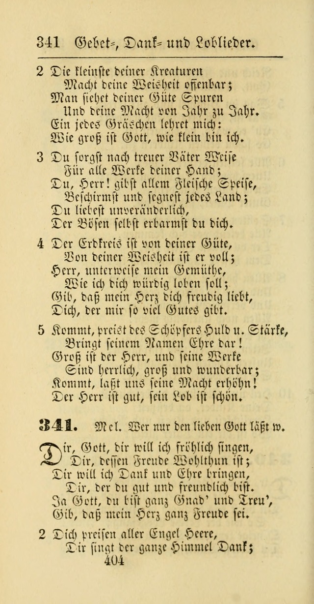 Evangelisches Gesangbuch: oder eine sammlung geistreicher lieder zum gebrauch der Evangelischen Gemeinschaft und aller heilsuchenden seelen page 404