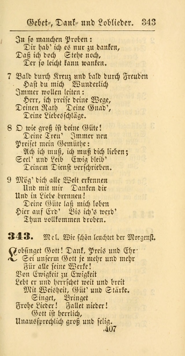 Evangelisches Gesangbuch: oder eine sammlung geistreicher lieder zum gebrauch der Evangelischen Gemeinschaft und aller heilsuchenden seelen page 407