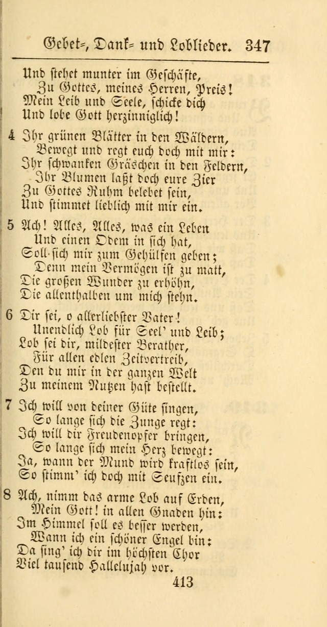 Evangelisches Gesangbuch: oder eine sammlung geistreicher lieder zum gebrauch der Evangelischen Gemeinschaft und aller heilsuchenden seelen page 413