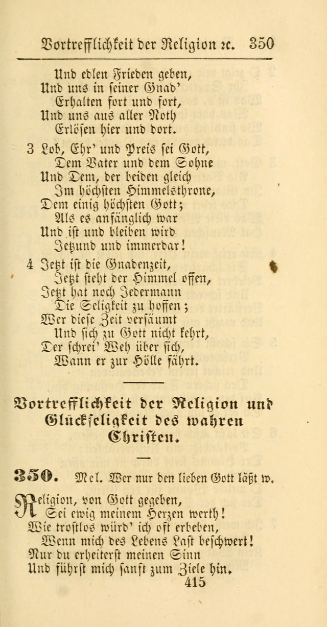 Evangelisches Gesangbuch: oder eine sammlung geistreicher lieder zum gebrauch der Evangelischen Gemeinschaft und aller heilsuchenden seelen page 415