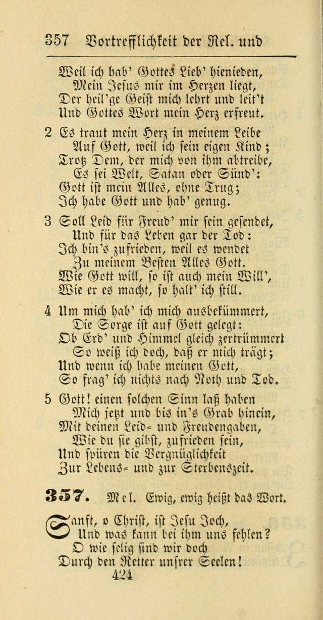 Evangelisches Gesangbuch: oder eine sammlung geistreicher lieder zum gebrauch der Evangelischen Gemeinschaft und aller heilsuchenden seelen page 424