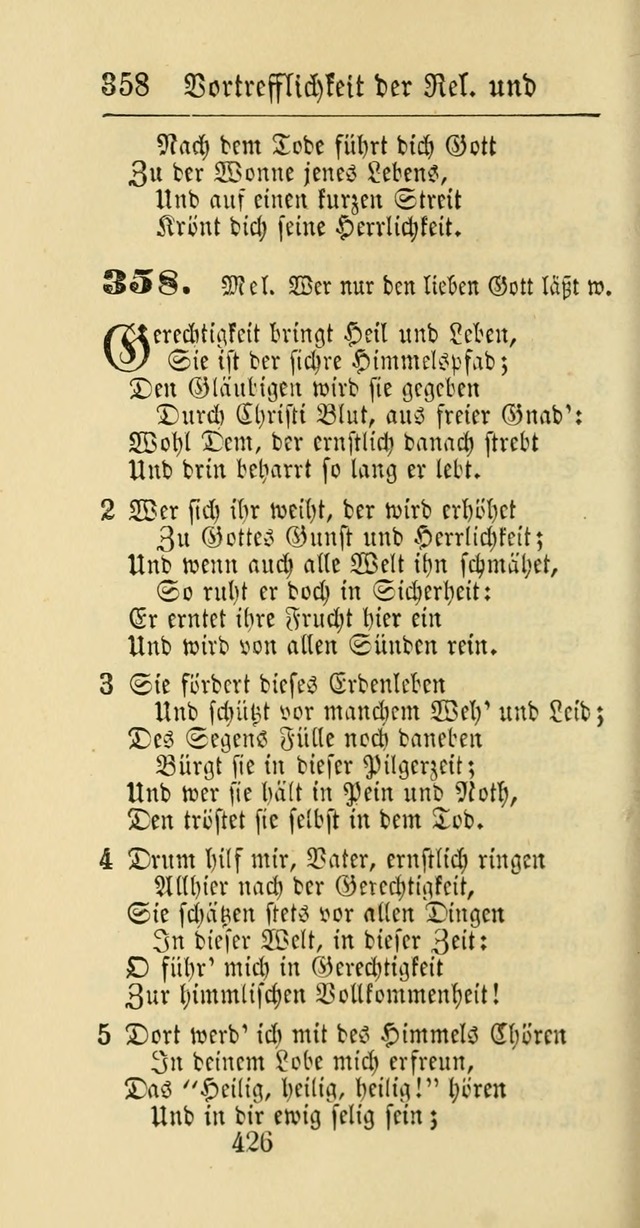 Evangelisches Gesangbuch: oder eine sammlung geistreicher lieder zum gebrauch der Evangelischen Gemeinschaft und aller heilsuchenden seelen page 426