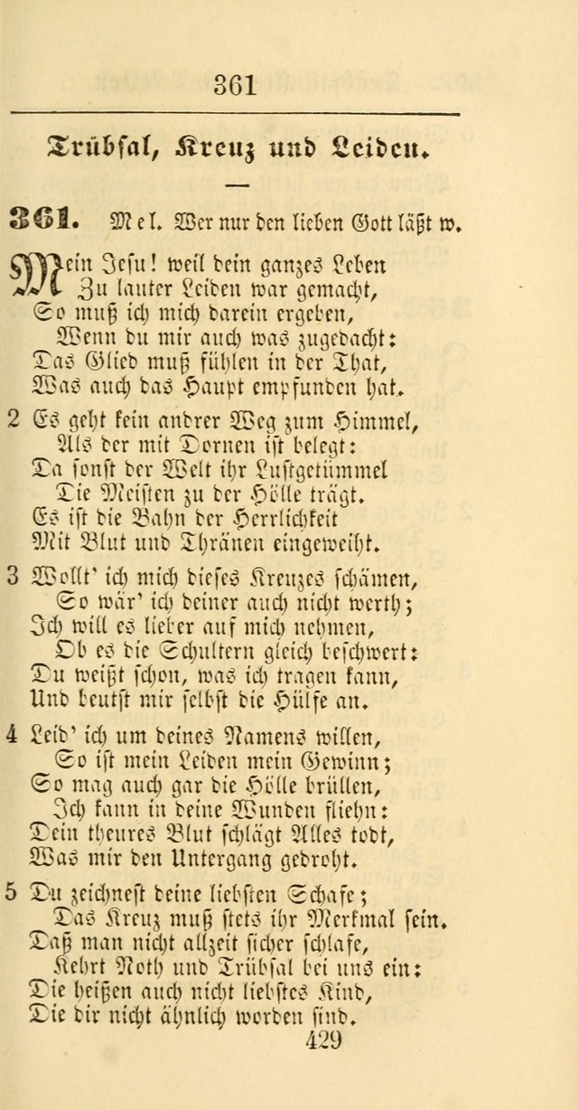 Evangelisches Gesangbuch: oder eine sammlung geistreicher lieder zum gebrauch der Evangelischen Gemeinschaft und aller heilsuchenden seelen page 429