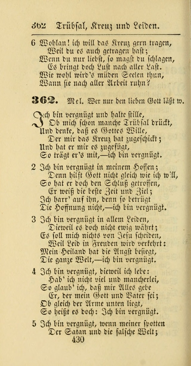 Evangelisches Gesangbuch: oder eine sammlung geistreicher lieder zum gebrauch der Evangelischen Gemeinschaft und aller heilsuchenden seelen page 430