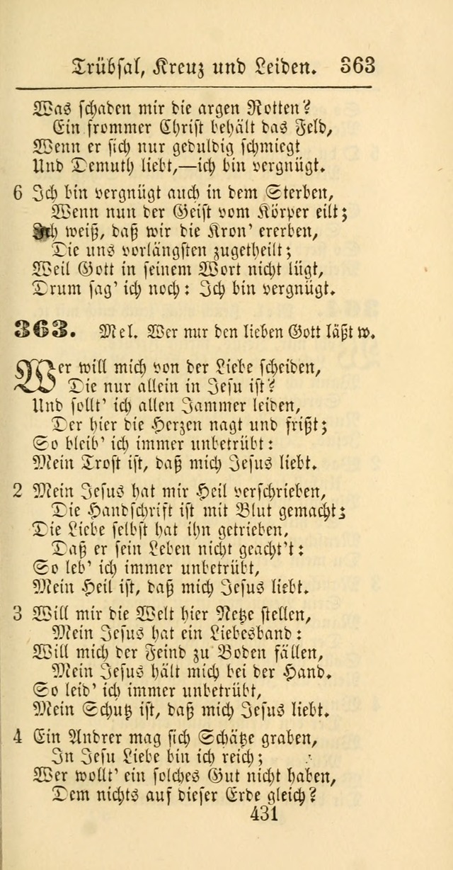 Evangelisches Gesangbuch: oder eine sammlung geistreicher lieder zum gebrauch der Evangelischen Gemeinschaft und aller heilsuchenden seelen page 431