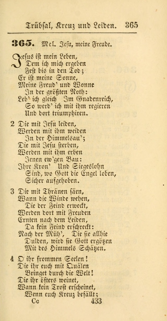 Evangelisches Gesangbuch: oder eine sammlung geistreicher lieder zum gebrauch der Evangelischen Gemeinschaft und aller heilsuchenden seelen page 433