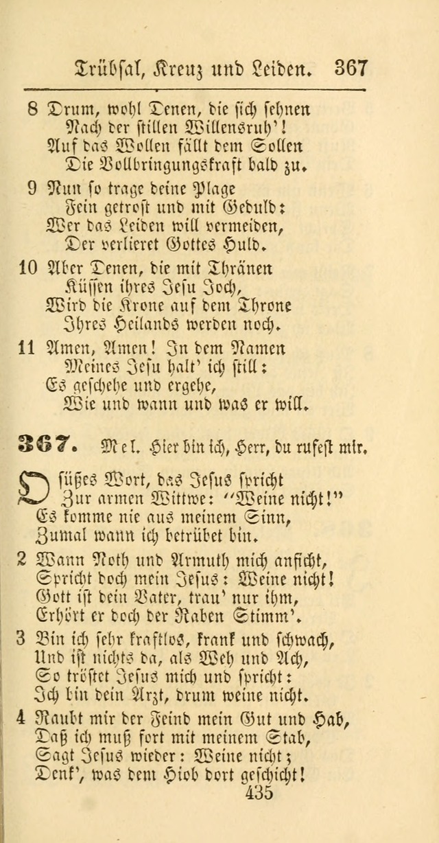 Evangelisches Gesangbuch: oder eine sammlung geistreicher lieder zum gebrauch der Evangelischen Gemeinschaft und aller heilsuchenden seelen page 435