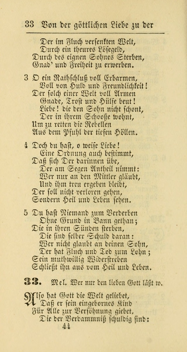 Evangelisches Gesangbuch: oder eine sammlung geistreicher lieder zum gebrauch der Evangelischen Gemeinschaft und aller heilsuchenden seelen page 44