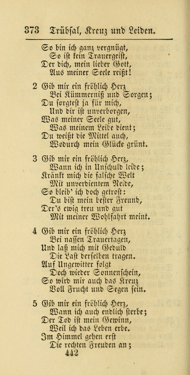 Evangelisches Gesangbuch: oder eine sammlung geistreicher lieder zum gebrauch der Evangelischen Gemeinschaft und aller heilsuchenden seelen page 442