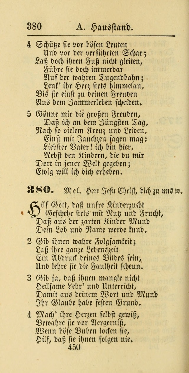 Evangelisches Gesangbuch: oder eine sammlung geistreicher lieder zum gebrauch der Evangelischen Gemeinschaft und aller heilsuchenden seelen page 450