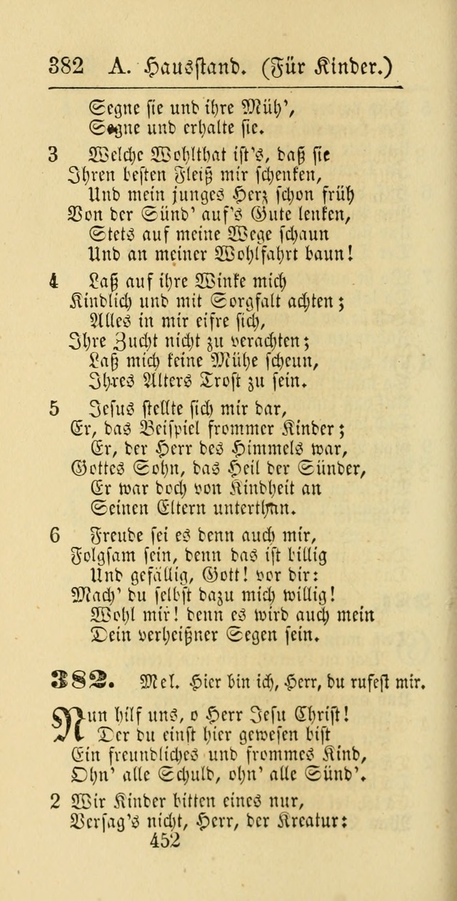 Evangelisches Gesangbuch: oder eine sammlung geistreicher lieder zum gebrauch der Evangelischen Gemeinschaft und aller heilsuchenden seelen page 452