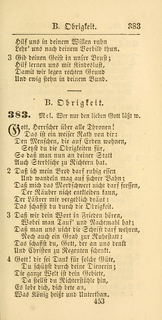 Evangelisches Gesangbuch: oder eine sammlung geistreicher lieder zum gebrauch der Evangelischen Gemeinschaft und aller heilsuchenden seelen page 453