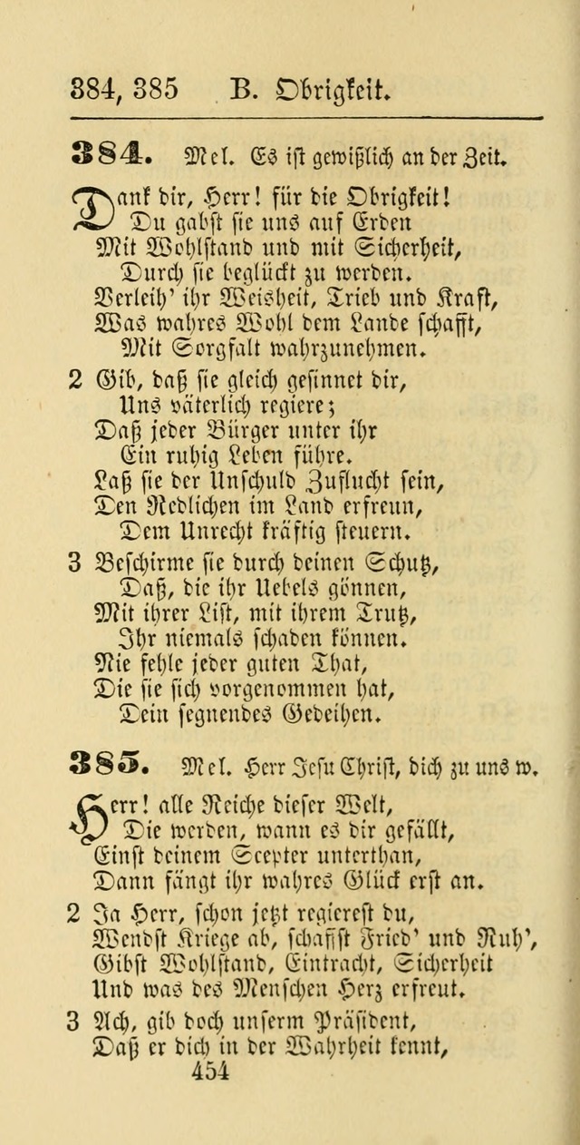 Evangelisches Gesangbuch: oder eine sammlung geistreicher lieder zum gebrauch der Evangelischen Gemeinschaft und aller heilsuchenden seelen page 454