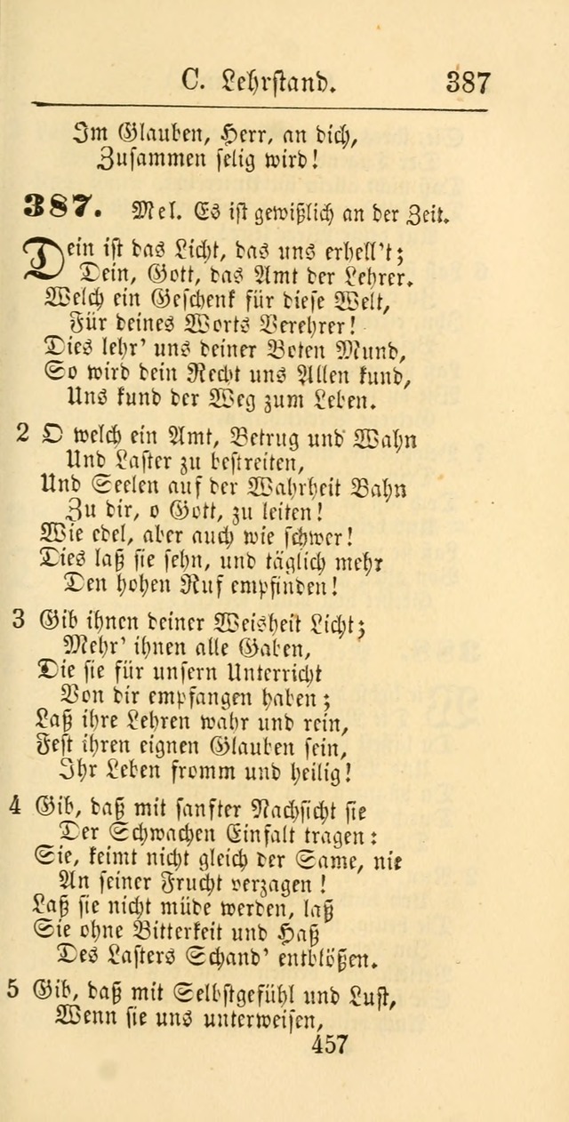 Evangelisches Gesangbuch: oder eine sammlung geistreicher lieder zum gebrauch der Evangelischen Gemeinschaft und aller heilsuchenden seelen page 457