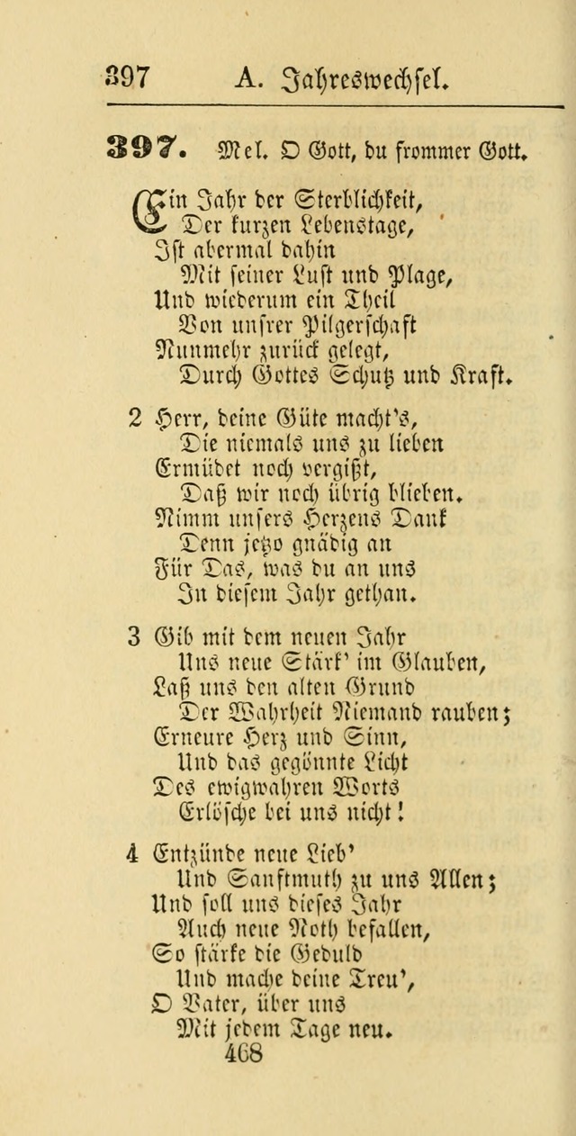 Evangelisches Gesangbuch: oder eine sammlung geistreicher lieder zum gebrauch der Evangelischen Gemeinschaft und aller heilsuchenden seelen page 468