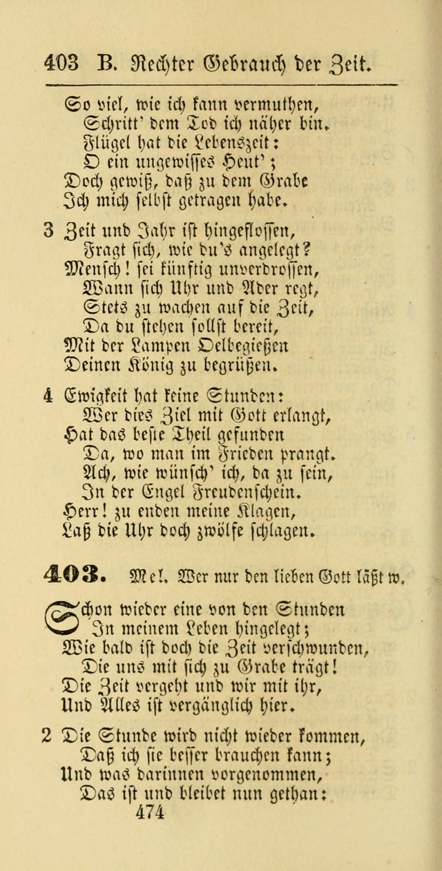 Evangelisches Gesangbuch: oder eine sammlung geistreicher lieder zum gebrauch der Evangelischen Gemeinschaft und aller heilsuchenden seelen page 474