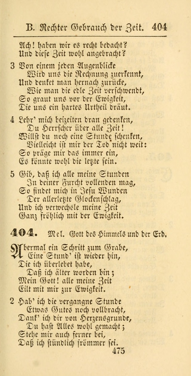 Evangelisches Gesangbuch: oder eine sammlung geistreicher lieder zum gebrauch der Evangelischen Gemeinschaft und aller heilsuchenden seelen page 475