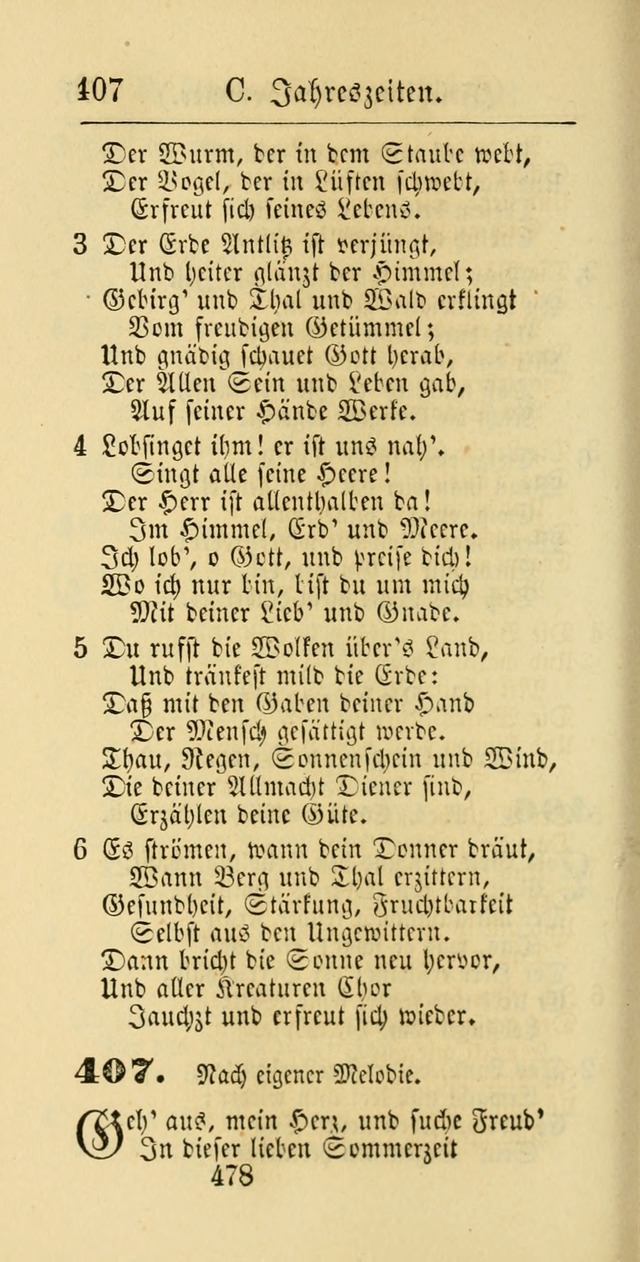 Evangelisches Gesangbuch: oder eine sammlung geistreicher lieder zum gebrauch der Evangelischen Gemeinschaft und aller heilsuchenden seelen page 478