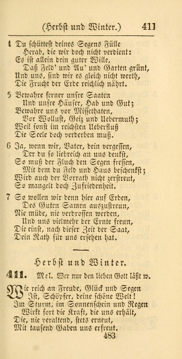 Evangelisches Gesangbuch: oder eine sammlung geistreicher lieder zum gebrauch der Evangelischen Gemeinschaft und aller heilsuchenden seelen page 483