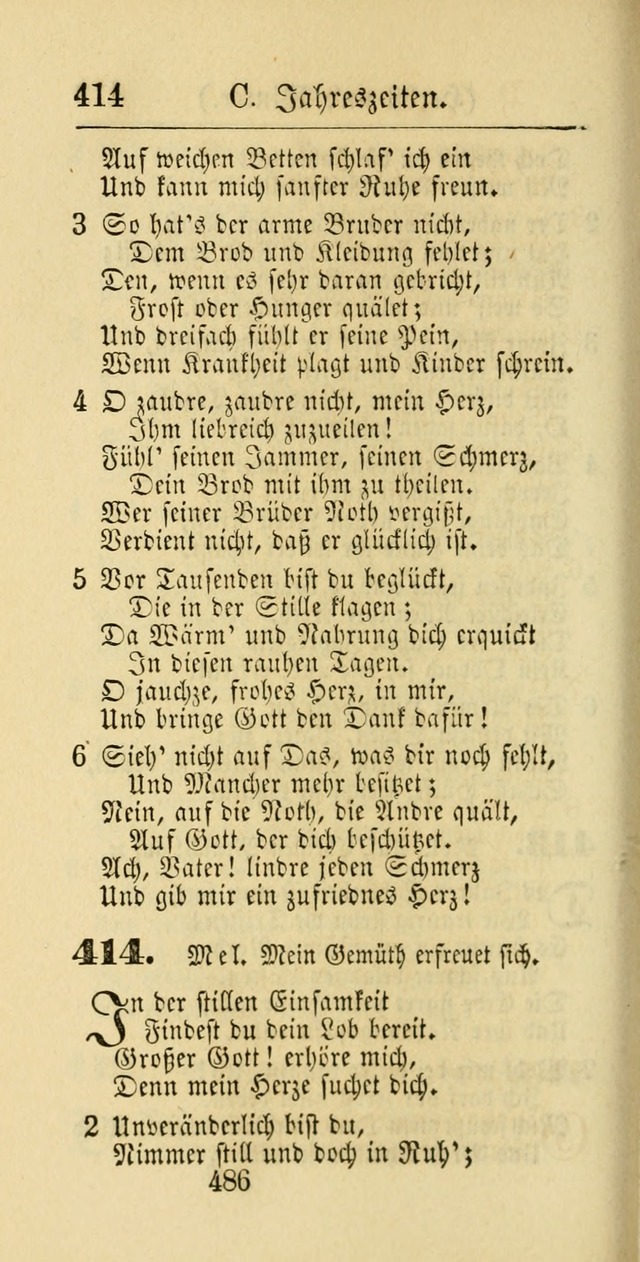 Evangelisches Gesangbuch: oder eine sammlung geistreicher lieder zum gebrauch der Evangelischen Gemeinschaft und aller heilsuchenden seelen page 486