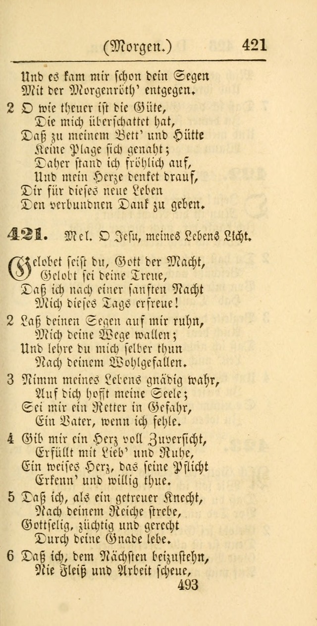 Evangelisches Gesangbuch: oder eine sammlung geistreicher lieder zum gebrauch der Evangelischen Gemeinschaft und aller heilsuchenden seelen page 493